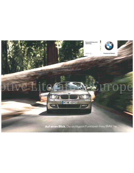 2010 BMW 1 SERIES CONVERTIBLE QUICK REFERENCE GUIDE GERMAN