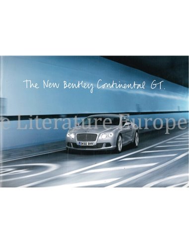 2010 BENTLEY CONTINENTAL GT MEDIA BROCHURE ENGELS