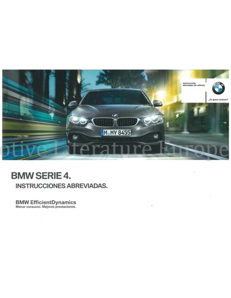 2014 BMW 4 SERIE VERKORT INSTRUCTIEBOEKJE SPAANS