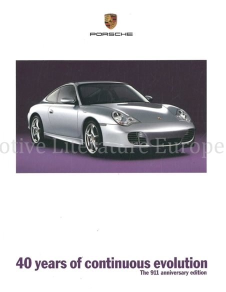 2004 PORSCHE 911 CARRERA 40 JAHRE PROSPEKT ENGLISCH