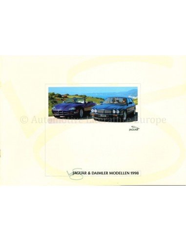 1998 JAGUAR XJ V8 & DAIMLER MODELS BROCHURE DUTCH