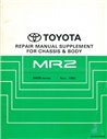 1994 TOYOTA MR2 CHASSIS & CAROSSERIE (SUPPLEMENT) WERKPLAATSHANDBOEK ENGELS