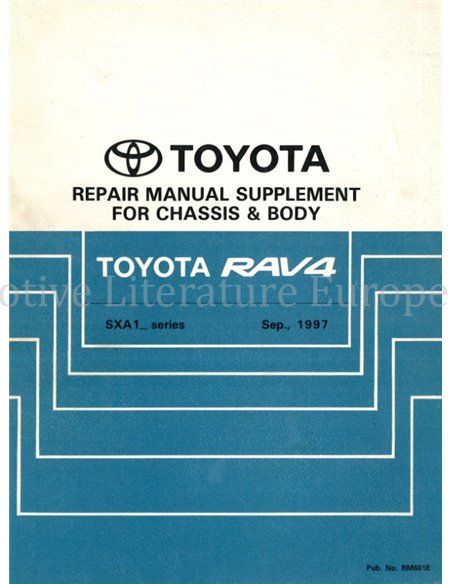 1997 TOYOTA RAV4 FAHRWERK & KAROSSERIE WERKSTATTHANDBUCH ENGLISCH