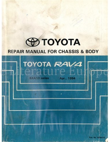 1994 TOYOTA RAV4 FAHRWERK & KAROSSERIE WERKSTATTHANDBUCH ENGLISCH