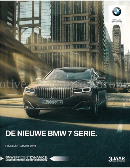 SEVERAL BMW PRICELISTS DUTCH