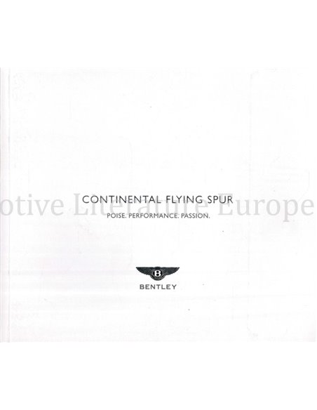 2005 BENTLEY CONTINENTAL FLYING SPUR BROCHURE ENGELS