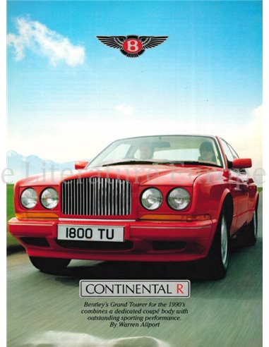 1991 BENTLEY CONTINENTAL R BROCHURE ENGELS