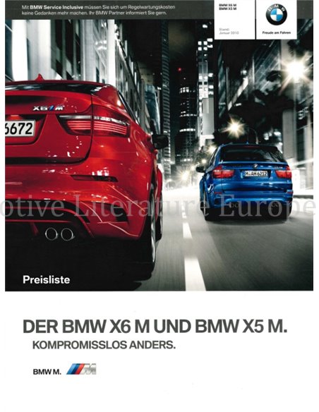 DIVERSE BMW PRIJSLIJSTEN DUITS