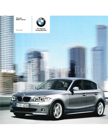 VERSCHIEDENE BMW PREISLISTE 