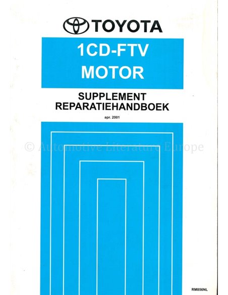 2001 TOYOTA RAV4 1CD-FTV ENGINE REPAIR MANUAL DUTCH