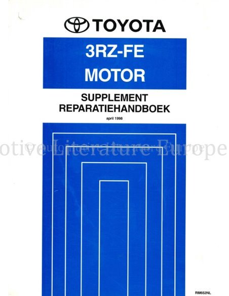 1998 TOYOTA HIACE 3RZ-FE ENGINE (SUPPLEMENT) WORKSHOP MANUAL DUTCH