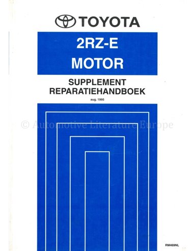 1995 TOYOTA HIACE 2RZ-E ENGINE (SUPPLEMENT) WORKSHOP MANUAL DUTCH