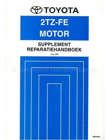 1996 TOYOTA PREVIA 2TZ-FE MOTOR WERKPLAATSHANDBOEK NEDERLANDS