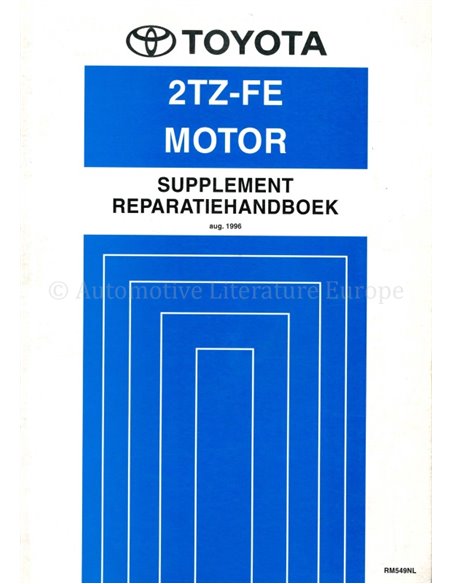 1996 TOYOTA PREVIA 2TZ-FE MOTOR WERKPLAATSHANDBOEK NEDERLANDS