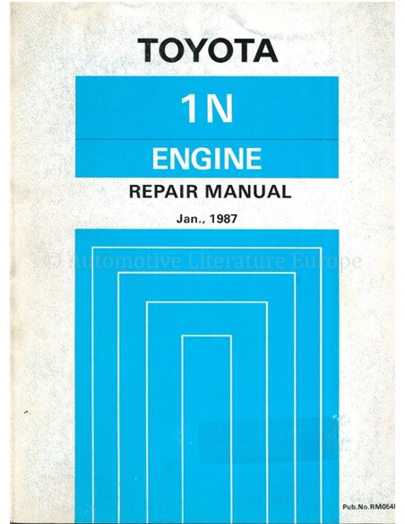 1987 TOYOTA STARLET 1N ENGINE REPAIR MANUAL ENGLISH