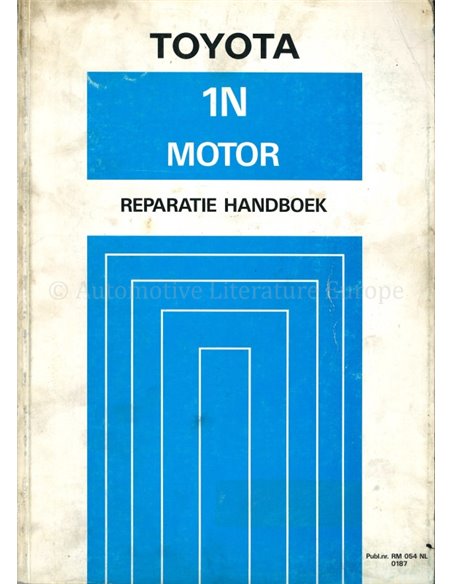 1987 TOYOTA STARLET 1N MOTOR WERKSTATTHANDBUCH NIEDERLÄNDISCH