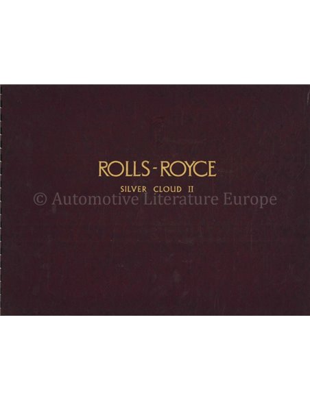 196? ROLLS ROYCE SILVER CLOUD II BROCHURE ENGELS