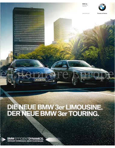 2015 BMW 3 SERIES BROCHURE GERMAN