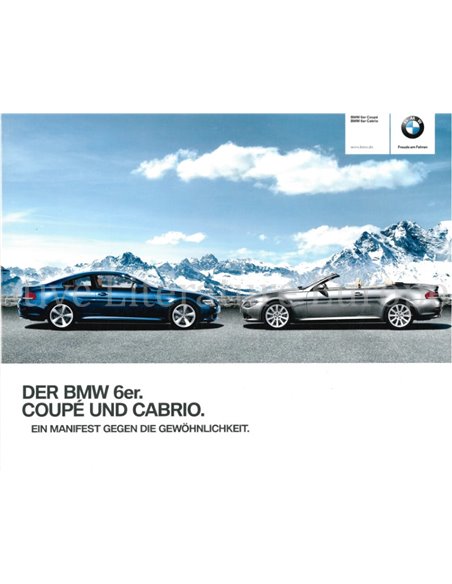 2009 BMW 6 SERIES COUPÉ | CONVERTIBLE BROCHURE GERMAN