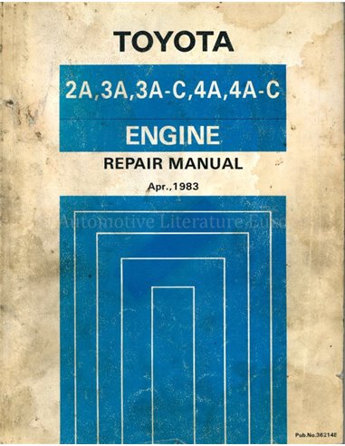 1983 TOYOTA COROLLA | TERCEL (2A | 3A | 3A-C | 4A | 4A-C) WERKSTATTHANDBUCH ENGLISCH