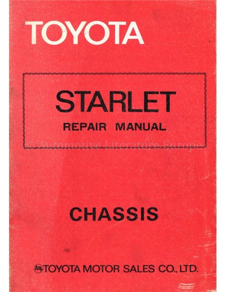 1978 TOYOTA STARLET CHASSIS WORKSHOP MANUAL ENGLISH