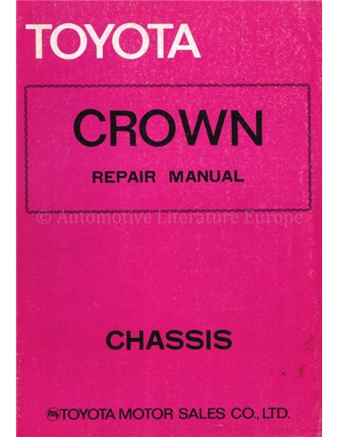 1975 TOYOTA CROWN FAHRGESTELL WERKSTATTHANDBUCH ENGLISCH