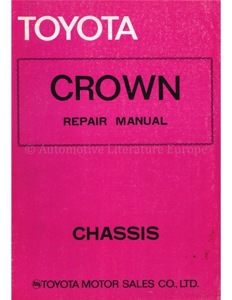 1975 TOYOTA CROWN FAHRGESTELL WERKSTATTHANDBUCH ENGLISCH