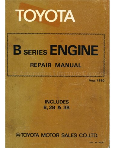 1980 TOYOTA DYNA COASTER | LAND CRUISER ENGINE WORKSHOP MANUAL ENGLISH