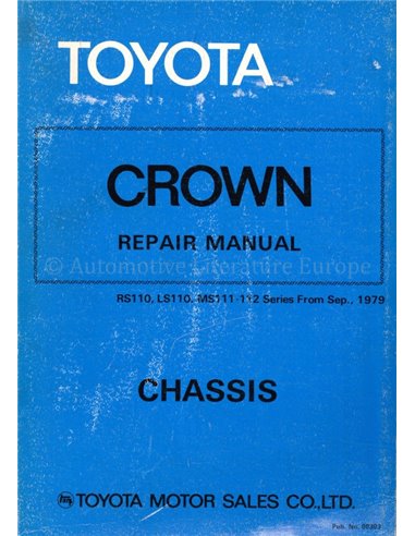 1979 TOYOTA CROWN FAHRGESTELL WERKSTATTHANDBUCH ENGLISCH