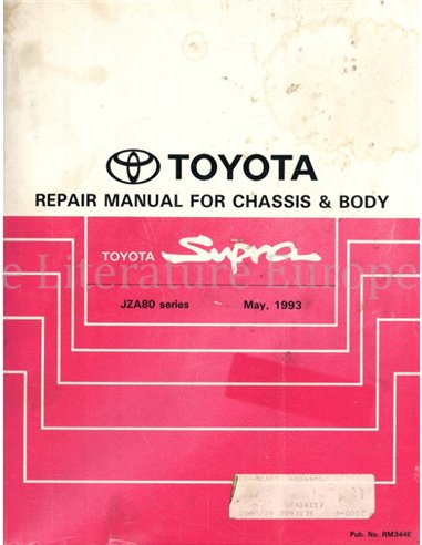 1993 TOYOTA SUPRA CHASSIS & BODY WORKSHOP MANUAL ENGLISH