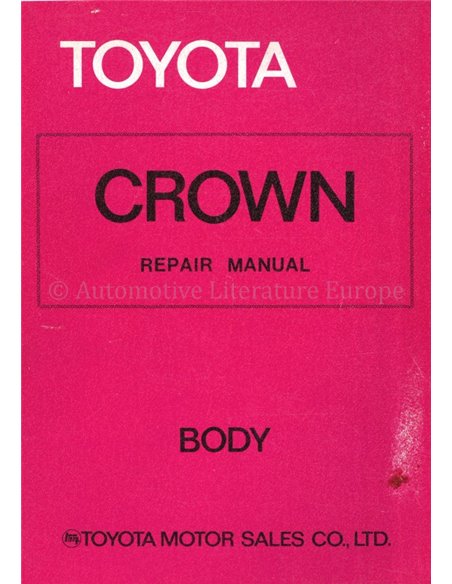 1975 TOYOTA CROWN BODY WORKSHOP MANUAL ENGLISH