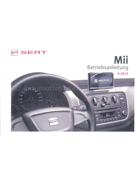 2012 SEAT MII INSTRUCTIEBOEKJE DUITS