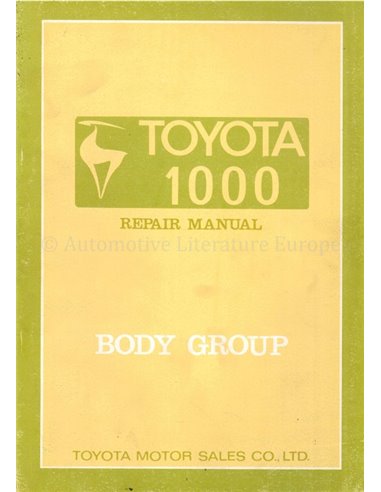 1969 TOYOTA 1000 BODY WORKSHOP MANUAL ENGLISH