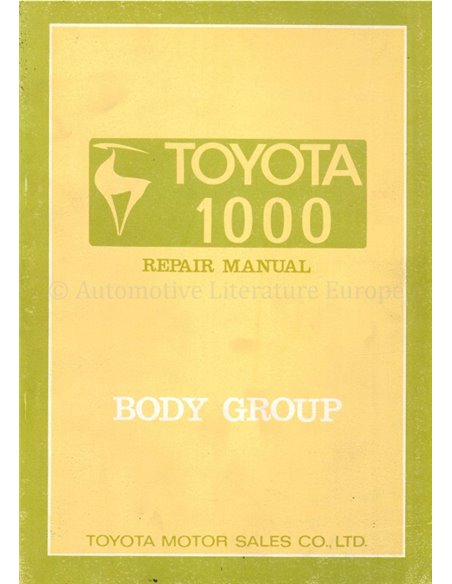 1969 TOYOTA 1000 KARROSSERIE WERKSTATTHANDBUCH ENGLISCH