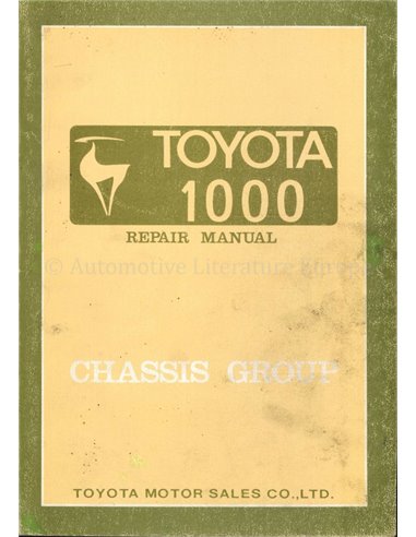 1969 TOYOTA 1000 FAHRGESTELL WERKSTATTHANDBUCH ENGLISCH