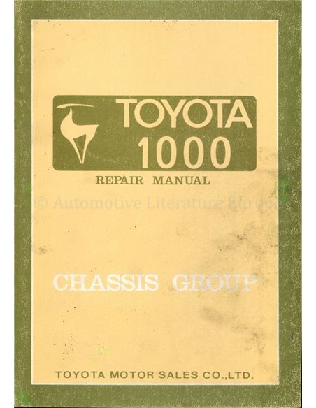 1969 TOYOTA 1000 CHASSIS WORKSHOP MANUAL ENGLISH