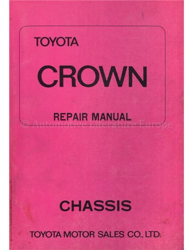 1971 TOYOTA CROWN CHASSIS WORKSHOP MANUAL ENGLISH