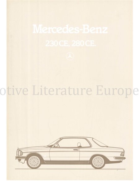 1981 MERCEDES BENZ E CLASS COUPE BROCHURE DUTCH