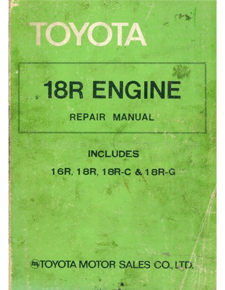 1975 TOYOTA MOTOR WERKPLAATSHANDBOEK ENGELS