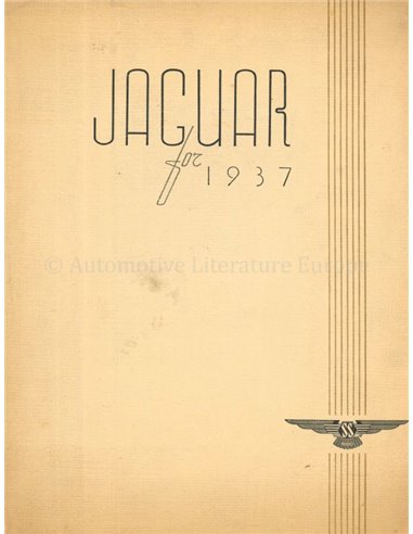 1937 JAGUAR SS PORTFOLIO PROSPEKT ENGLISCH