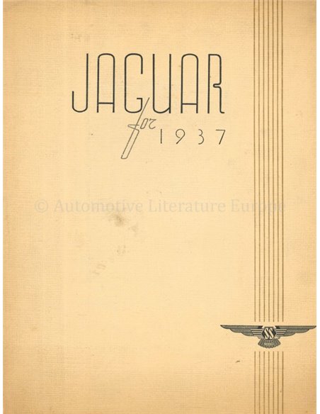 1937 JAGUAR SS PORTFOLIO PROSPEKT ENGLISCH