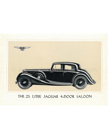 1937 JAGUAR SS PORTFOLIO BROCHURE ENGELS