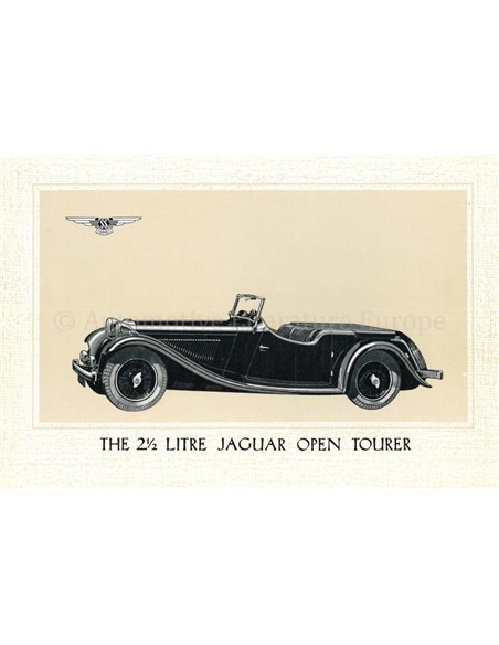 1937 JAGUAR SS PORTFOLIO PROSPEKT ENGLISCH