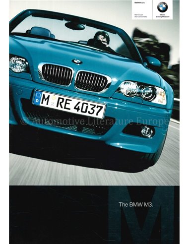 2004 BMW M3 BROCHURE ENGELS