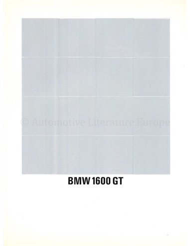 1967 BMW 1600 GT BROCHURE DUTCH