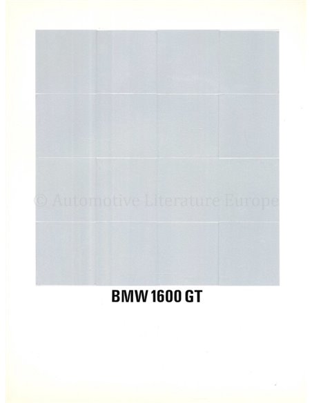 1967 BMW 1600 GT BROCHURE NEDERLANDS