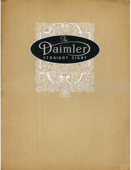 1938 DAIMLER STRAIGHT EIGHT BROCHURE ENGLISH