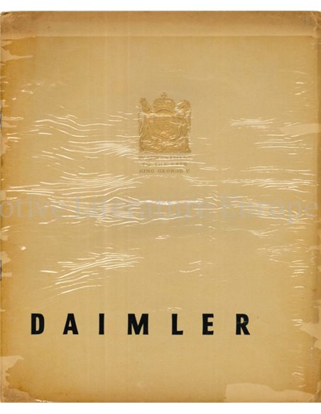 1939 DAIMLER STRAIGHT EIGHT BROCHURE ENGLISH