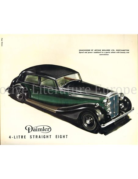 1939 DAIMLER STRAIGHT EIGHT BROCHURE ENGLISH