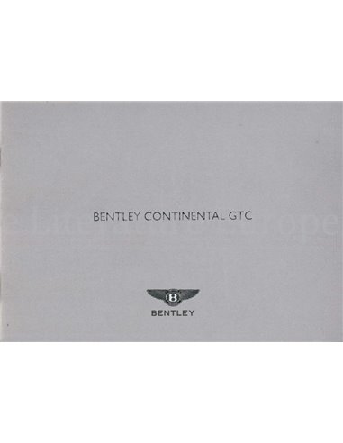 2004 BENTLEY CONTINENTAL GTC MEDIA BROCHURE ENGELS